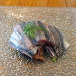 ラ･マンチーナ - サンマ、ポルチーニ、ナスのカルパッチョ