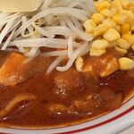 蒙古タンメン中本 - 蒙古麻婆もトッピングされています