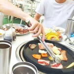 森のビアガーデン - 皆でお肉焼いていくよー！！♡