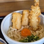 うつ輪 - 海老もち天チーズ釜玉