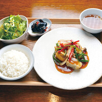 白身魚の甘酢あんかけセット