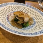 中国料理 川 - アワビと茄子の前菜