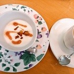 KIHACHI CAFE - マスカルポーネのパンナコッタ、栗のソースと共に