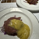 NARITA BOLD KITCHEN - ブラックオパールビーフの瞬間ポシェ２種