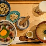 いまがわ食堂 - ゴマサバ丼　定食セット　1,298円
