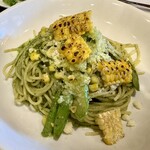 ズッカ - 料理写真:宮田さんちのとうもろこしとアスパラのジェノベーゼ