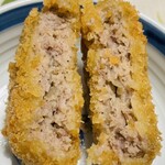 和気精肉店 - メンチカツ二つ割り