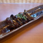 魚登久 - うなぎ肝焼きアップ