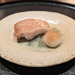 神田錦町 鮨たか晴 - キンキの塩焼き