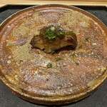 鮨 こん藤 - キンキ（キチジ）の藁焼き 自家製玉ねぎのソースとネギ　◎