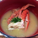 浜茶屋 - このカニ汁も食べ放題！