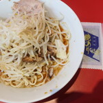 ラーメン二郎 - 汁なし半分＋海苔炙