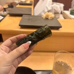 鮨 箕輪 - トロ　奈良漬　巻物