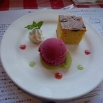 東福寺野倶楽部 - カシスジェラートとカボチャのパウンドケーキ