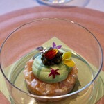 Restaurant Le Proust Miura - くぬぎ鱒のタルタル、青豆のムースリーヌ