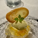 Restaurant Le Proust Miura - ニューサマーオレンジ（日向夏）、夏みかん、白ワインのジュレ、アイス