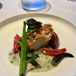 Restaurant Le Proust Miura - 甘鯛の鱗焼き、海藻バター