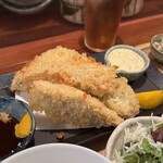 東京料理 アネモネ - 縞アジフライ定食（1400円）