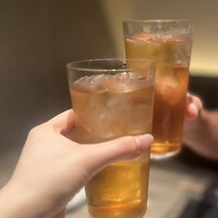 焼肉うしごろ 池袋店 - とうもろこし茶ハイで乾杯‼️