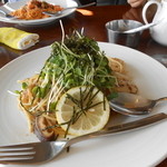 レストランmiya - 貝柱ときのこの和風パスタ