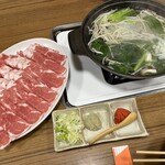 千成 - 肉、薬味(2人前)