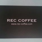 REC COFFEE - 店のショップカードです。