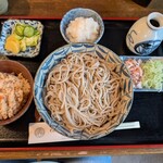 そば処 上代 - おろし蕎麦の大盛りとご飯セット
