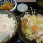 Menshokudou Tomato - 野菜炒めセット（ライス大盛）
