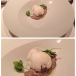 フロリレージュ - 青森産黒毛和牛のリエット風な物にトマトのソルベ