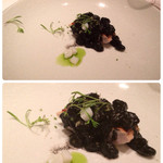 フロリレージュ - 魚、ホウボウを枝豆と烏賊、イカ墨和え