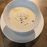 Wagyu Jockey - 爽やかな甘みの冷製玉ねぎスープ。