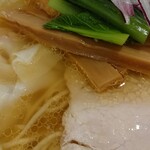 麺屋 寛 - 塩　ワンタン麺　接写