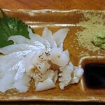 広島大衆居酒屋　十升 - 穴子の刺身(生&炙り) ¥1600