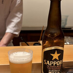 鮨 はしもと - SAPPORO黒ラベル小瓶♪