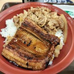 すき家 - 料理写真:うな牛(並) アップ