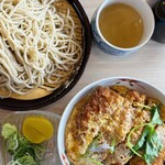 石臼粗挽き 手打そば 幻庵 - 熟成かつ丼とそばセット（そば大盛り）