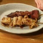 串焼き（レバー・シロ）　1本90円