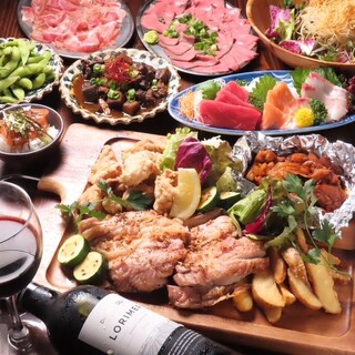 人気料理を楽しめる「満腹コース」飲み放題付き5,500円！