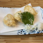 築地 布恒更科 - ハモ天