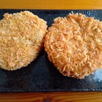肉のコバ - ビーフコロッケ￥86 めんちかつ￥108
