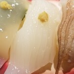 回転寿し トリトン - 津軽海峡産やりいか。