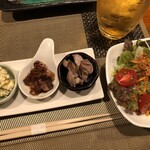 串焼 maru - 先付けと本日のサラダ