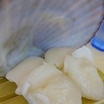 魚魚丸 - 殻付活ホタテ３７８円（201409）