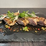 徳島県産　阿波尾鶏のグリル　柚子胡椒オイル添え