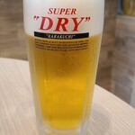 てばとり - お酒①アサヒスーパードライ(生ビール、アサヒビール)(税込600円)