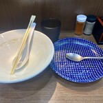 ヌードル＆スパイスカレー 今日の1番 - お皿まで綺麗に完食♪