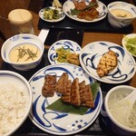 ねぎし - しろたん厚切りセット2600円　網焼き味噌ポーク1枚150円