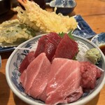 源八 - マグロも天ぷらも立派すぎる！