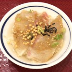 築地食堂 源ちゃん - 取り分けた分を茶漬けにしました。