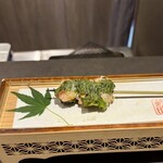 焼鳥 燃暖 - はらみ　万願寺唐辛子ソース